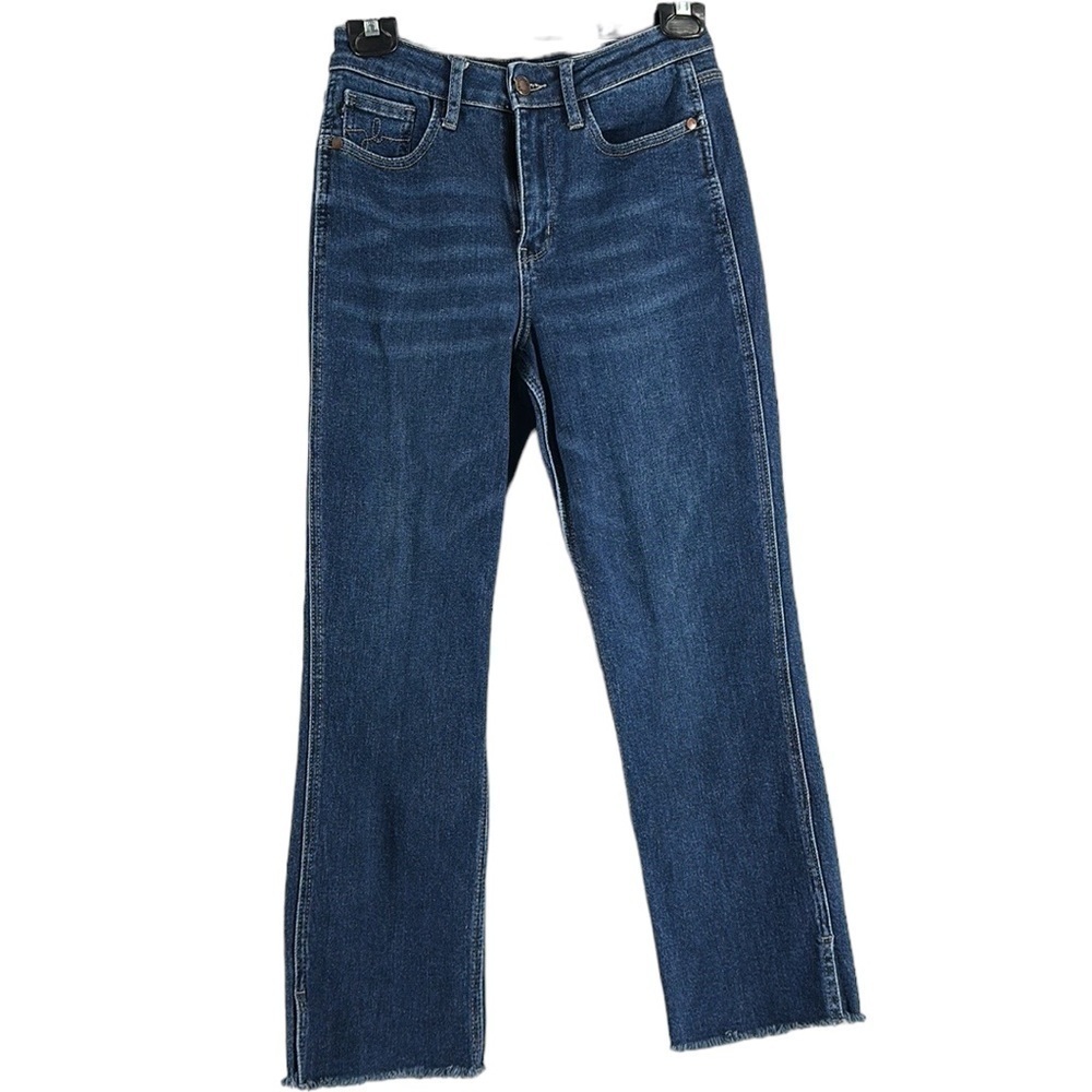 Judy Blue cropped straight jeans stretch comfort summer nautical coastal sz 26